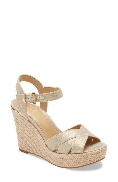 Michael Michael Kors Suzette Wedge Pale Gold 6.5 